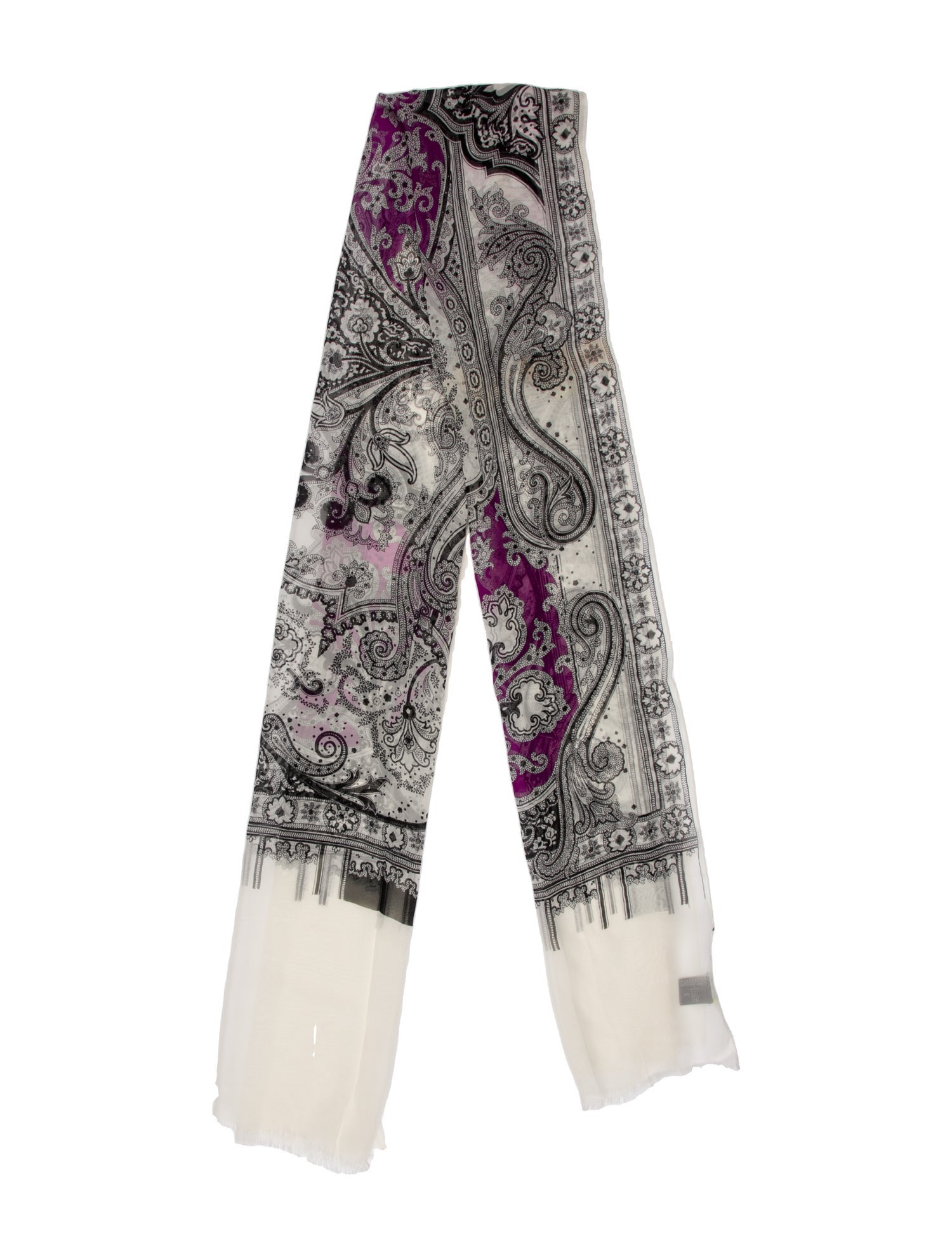Etro Silk Paisley Print Scarf