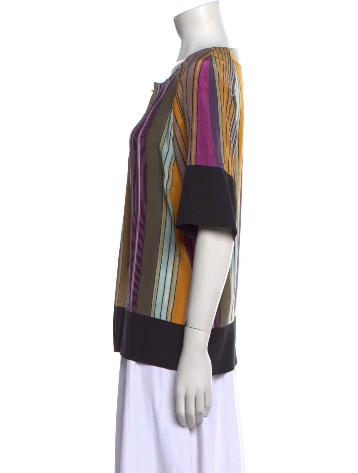 Etro Silk Striped Top