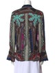 Etro Paisley Print Mock Neck Blouse