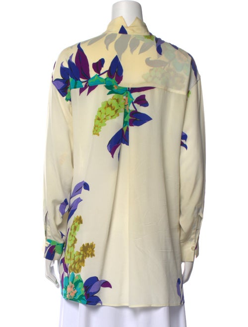 Etro Silk Floral Print Button-Up Top