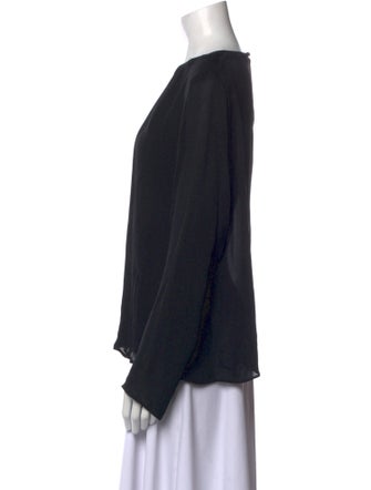 Etro Silk Bateau Neckline Blouse