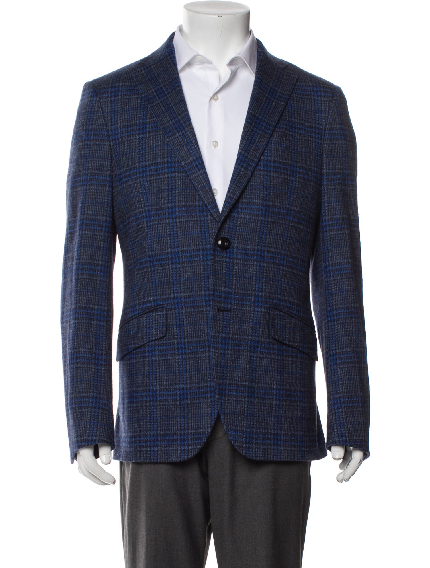 Etro Plaid Print Blazer