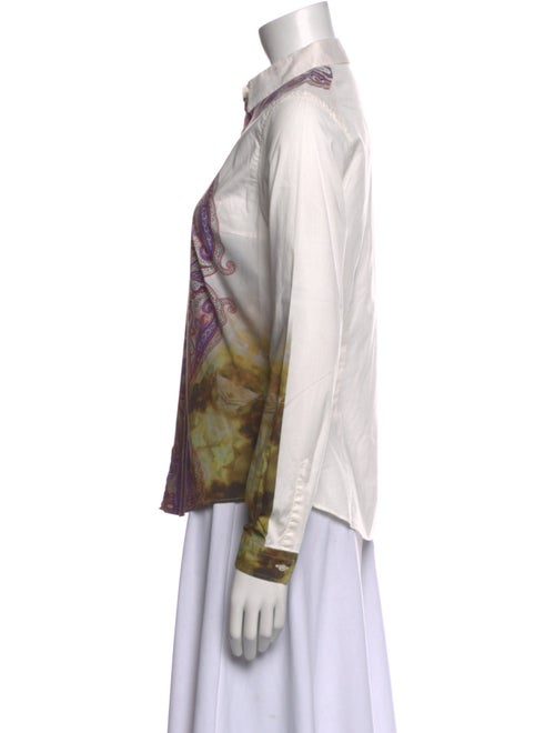 Etro Paisley Print Long Sleeve Button-Up Top