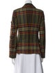 Etro Wool Plaid Print Blazer