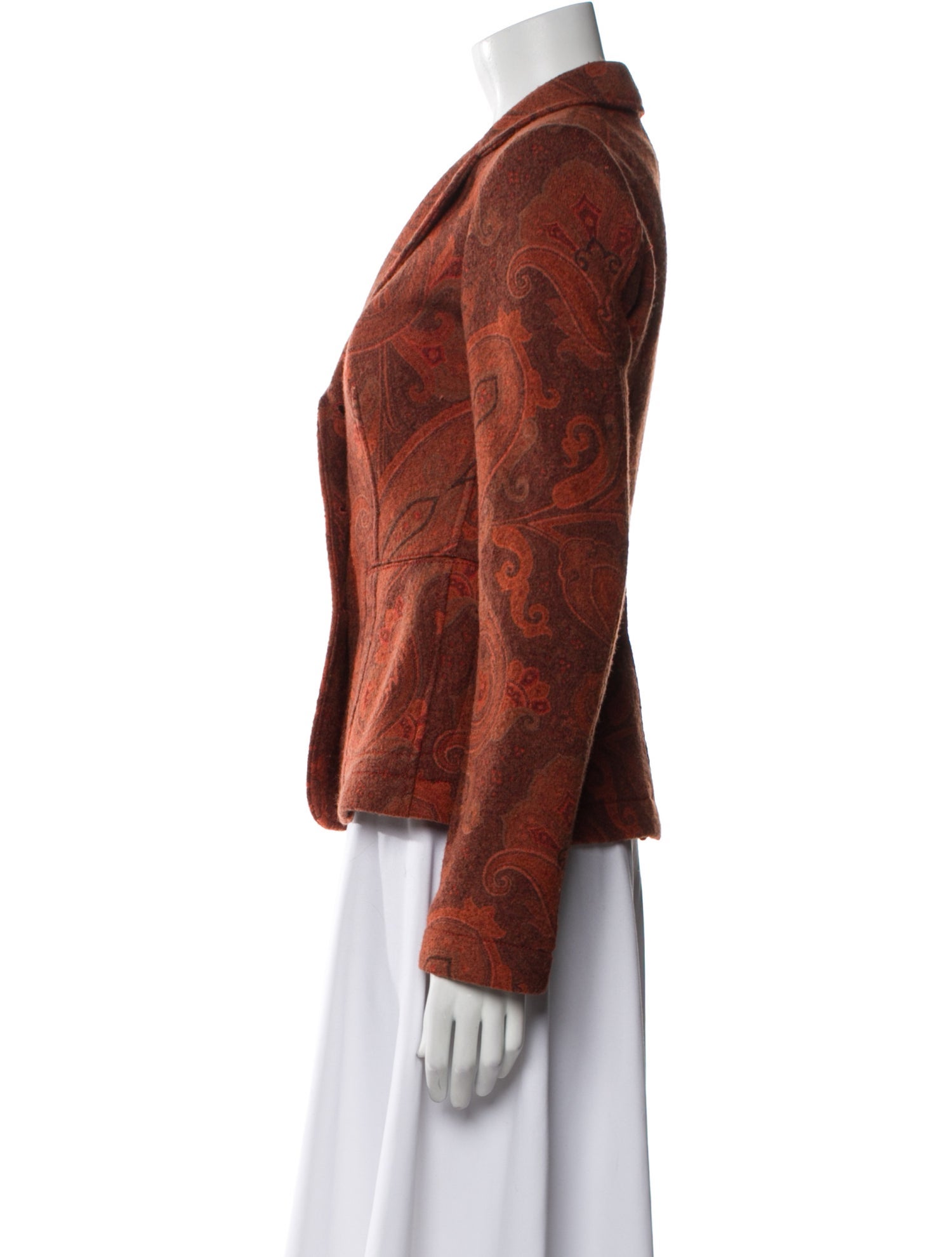 Etro Wool Paisley Print Blazer