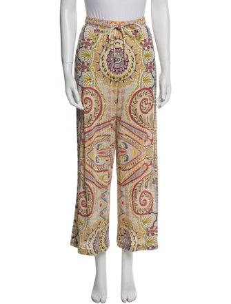 Etro Paisley Print Wide Leg Pants