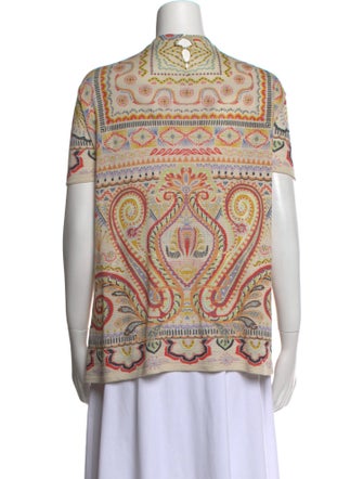 Etro Printed Bateau Neckline T-Shirt