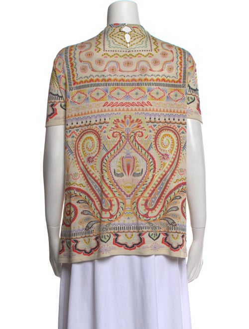 Etro Printed Bateau Neckline T-Shirt