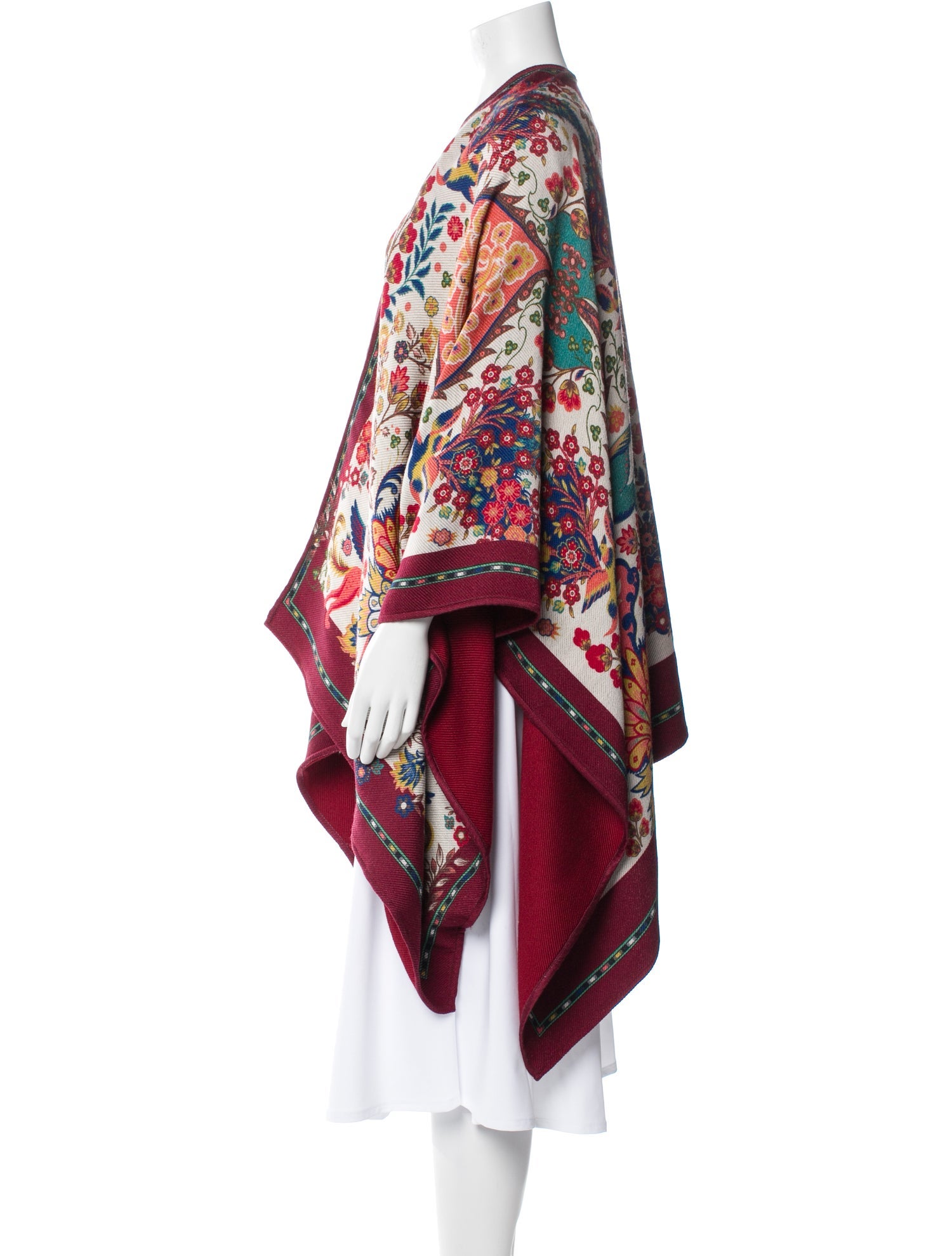 Etro Virgin Wool Floral Print Scarf