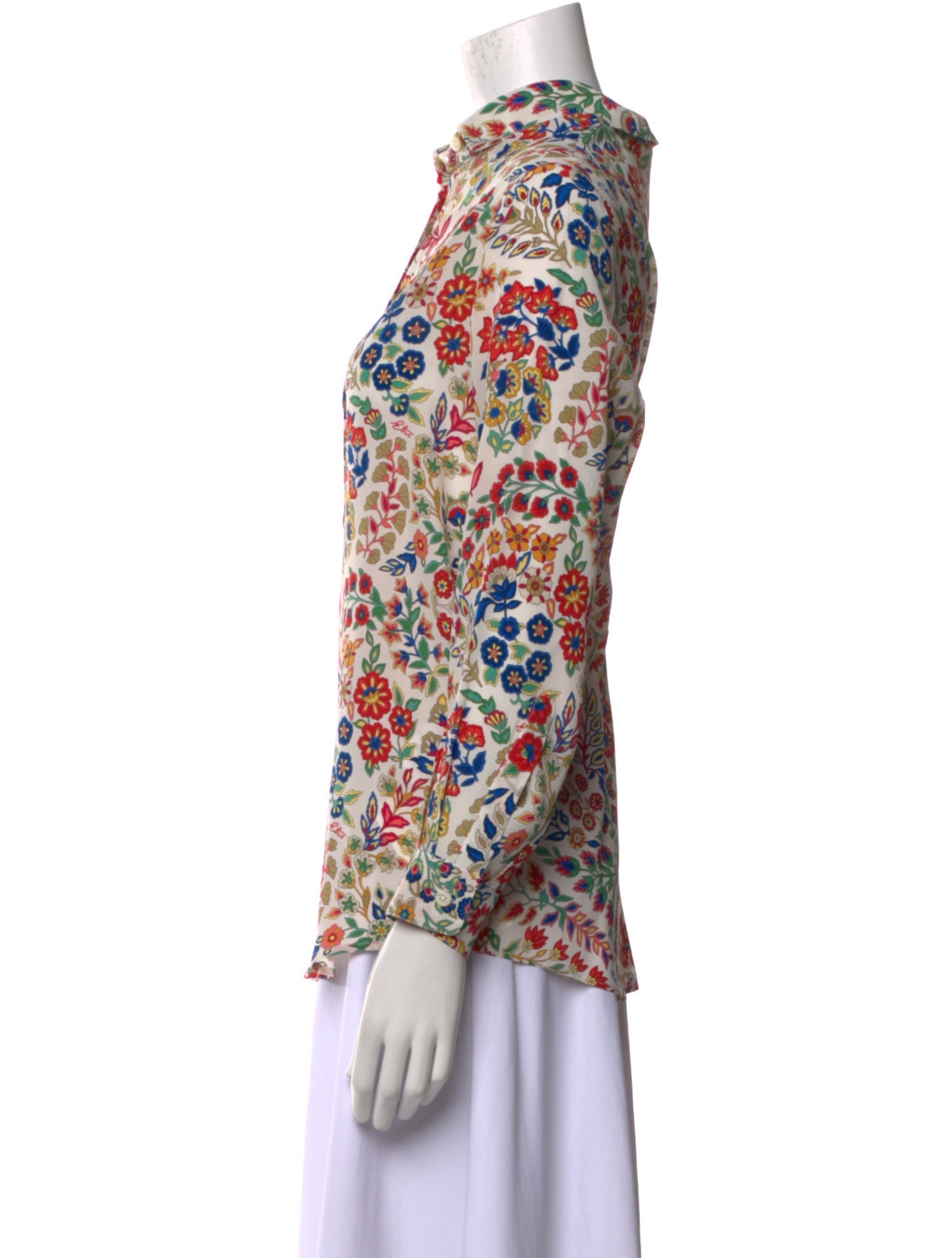 Etro Silk Floral Print Blouse