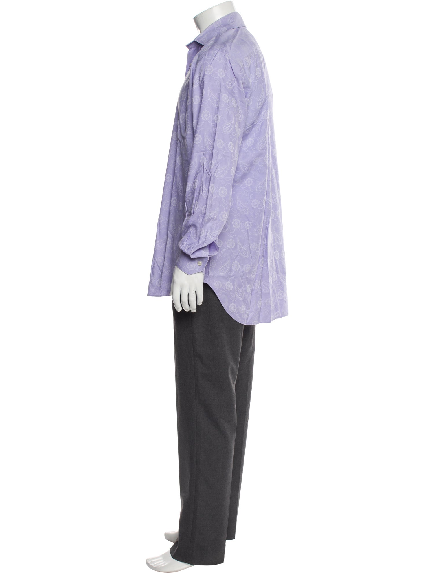 Etro Floral Print Long Sleeve Dress Shirt