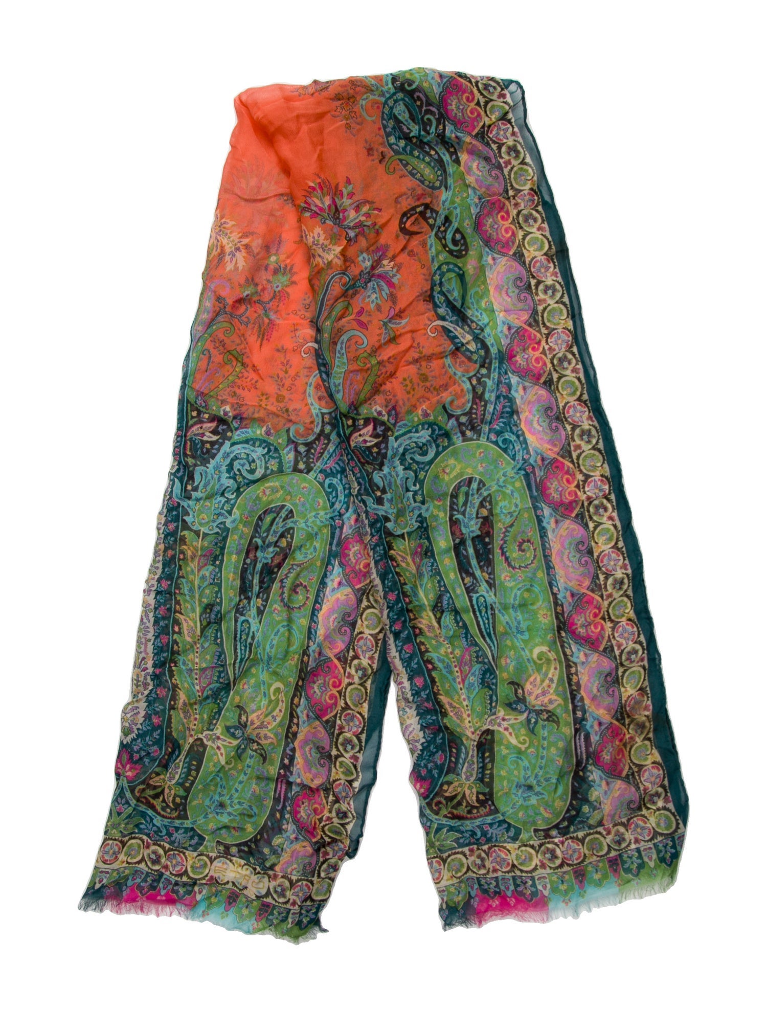 Etro Silk Paisley Print Scarf