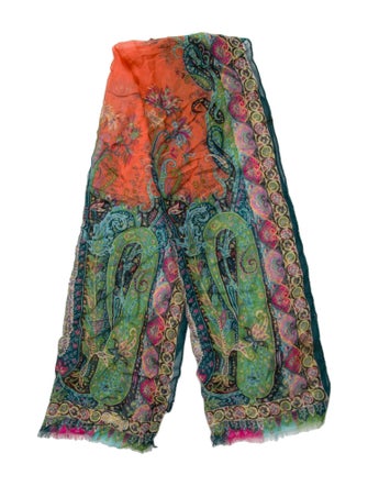 Etro Silk Paisley Print Scarf