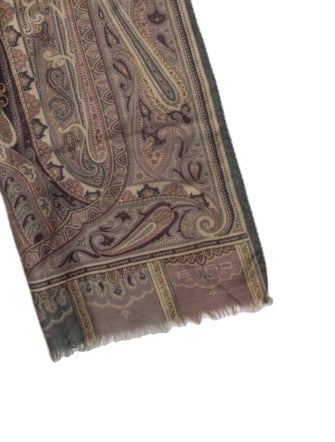 Etro Wool Paisley Print Scarf