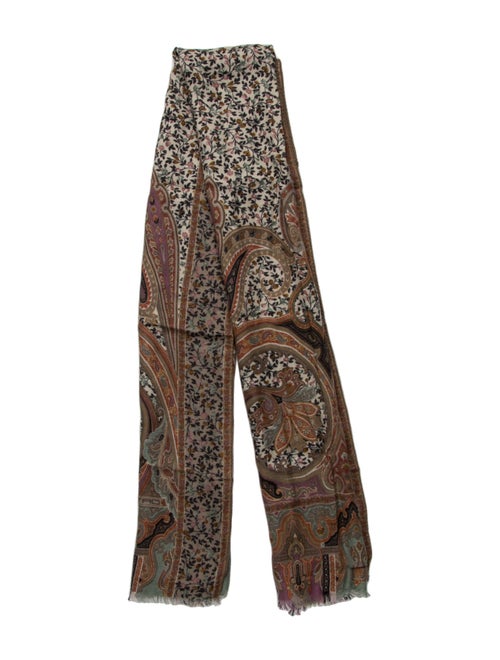 Etro Cashmere Paisley Print Scarf