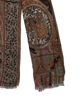 Etro Cashmere Paisley Print Scarf