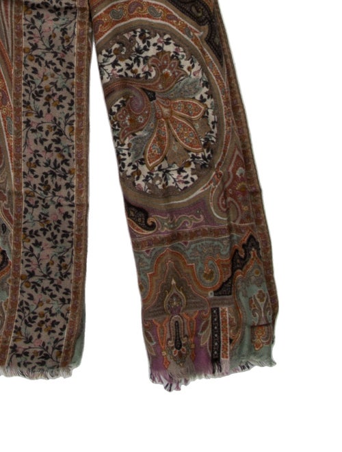 Etro Cashmere Paisley Print Scarf