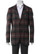 Etro Wool Plaid Print Blazer