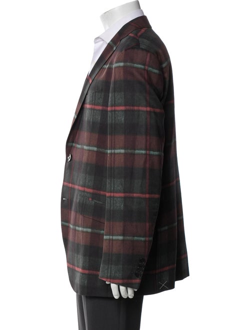 Etro Wool Plaid Print Blazer