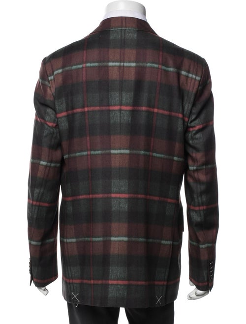 Etro Wool Plaid Print Blazer