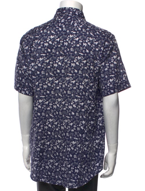 Etro Floral Print Short Sleeve Shirt