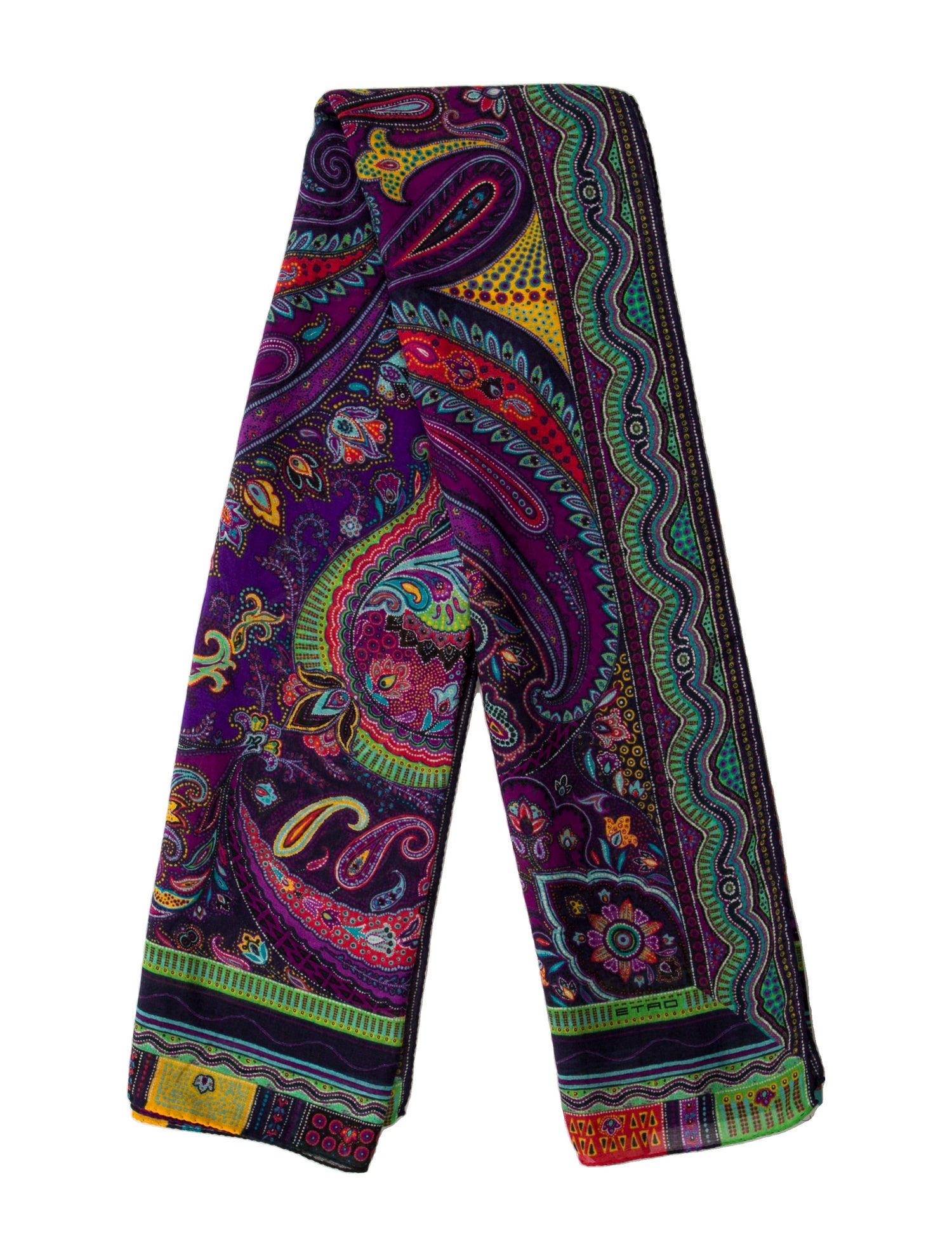 Etro Wool Paisley Print Scarf