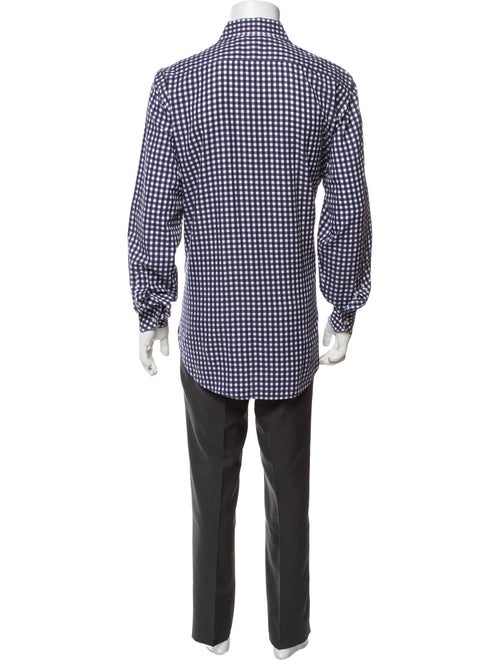 Etro Plaid Print Long Sleeve Dress Shirt