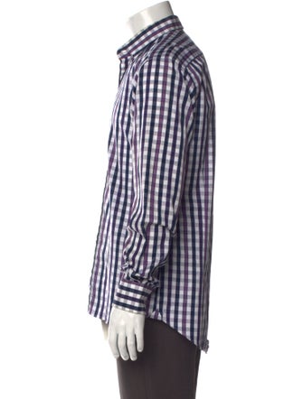 Etro Plaid Print Long Sleeve Shirt