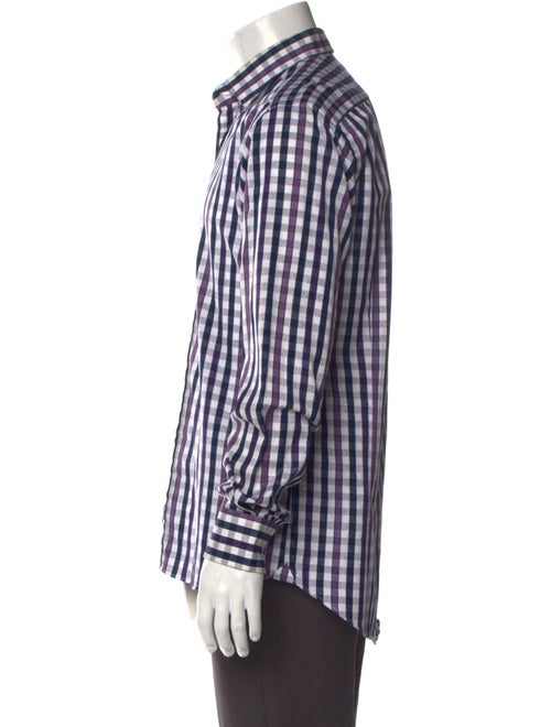 Etro Plaid Print Long Sleeve Shirt