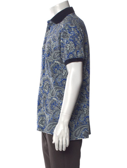 Etro Floral Print Collar Henley