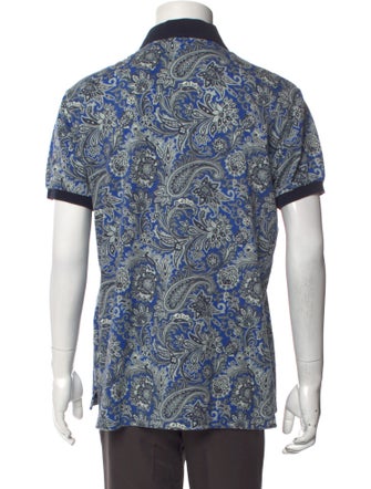 Etro Floral Print Collar Henley