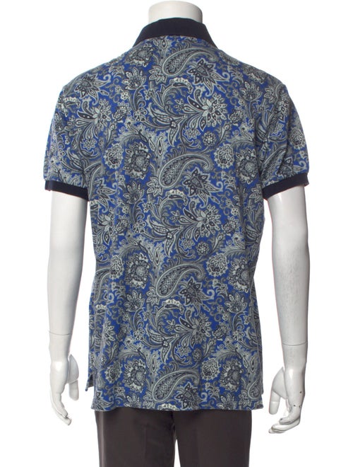 Etro Floral Print Collar Henley