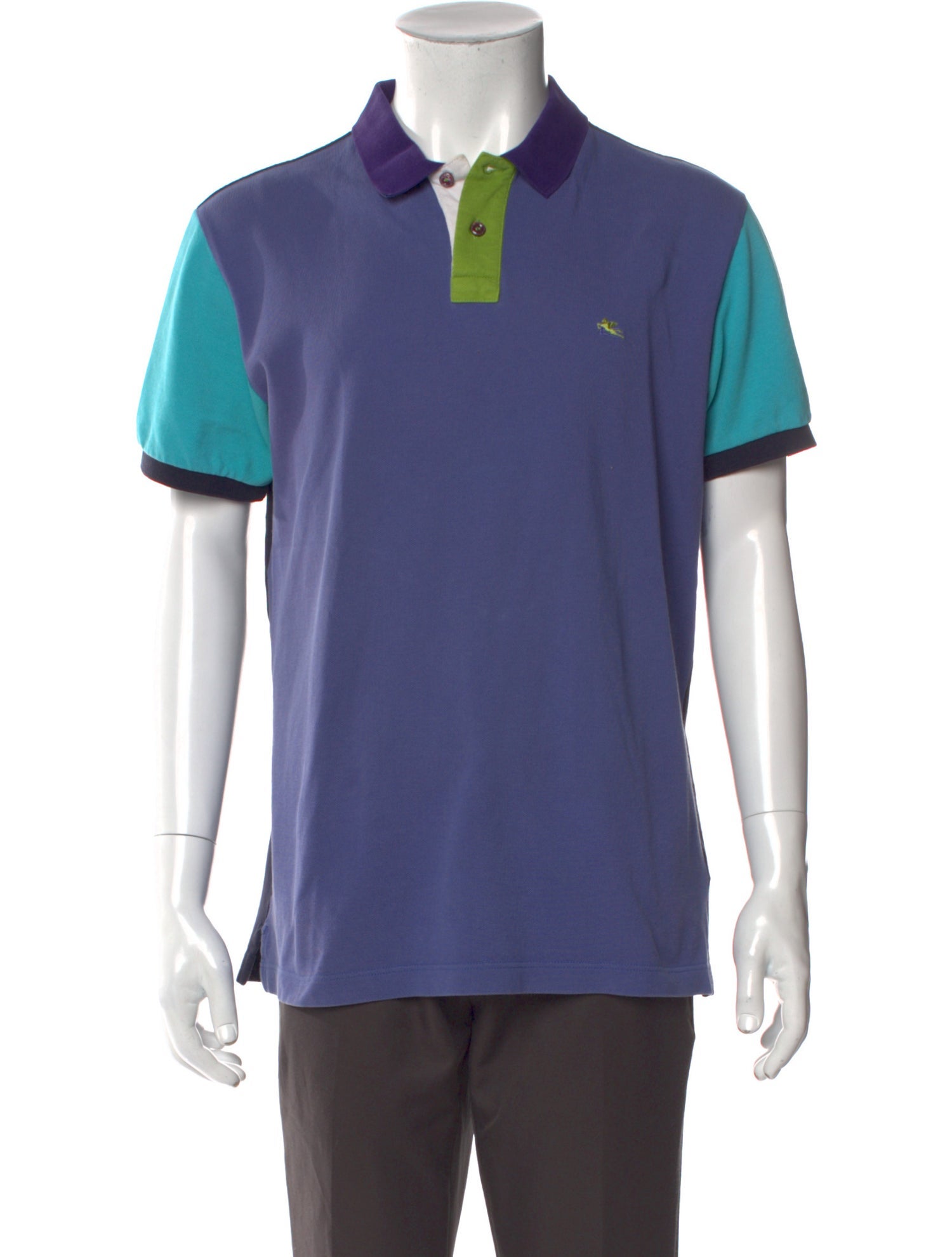 Etro Colorblock Pattern Short Sleeve Shirt