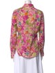 Etro Floral Print Long Sleeve Button-Up Top