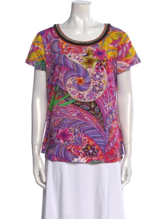 Etro Printed Scoop Neck T-Shirt