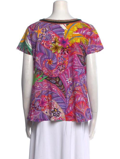 Etro Printed Scoop Neck T-Shirt