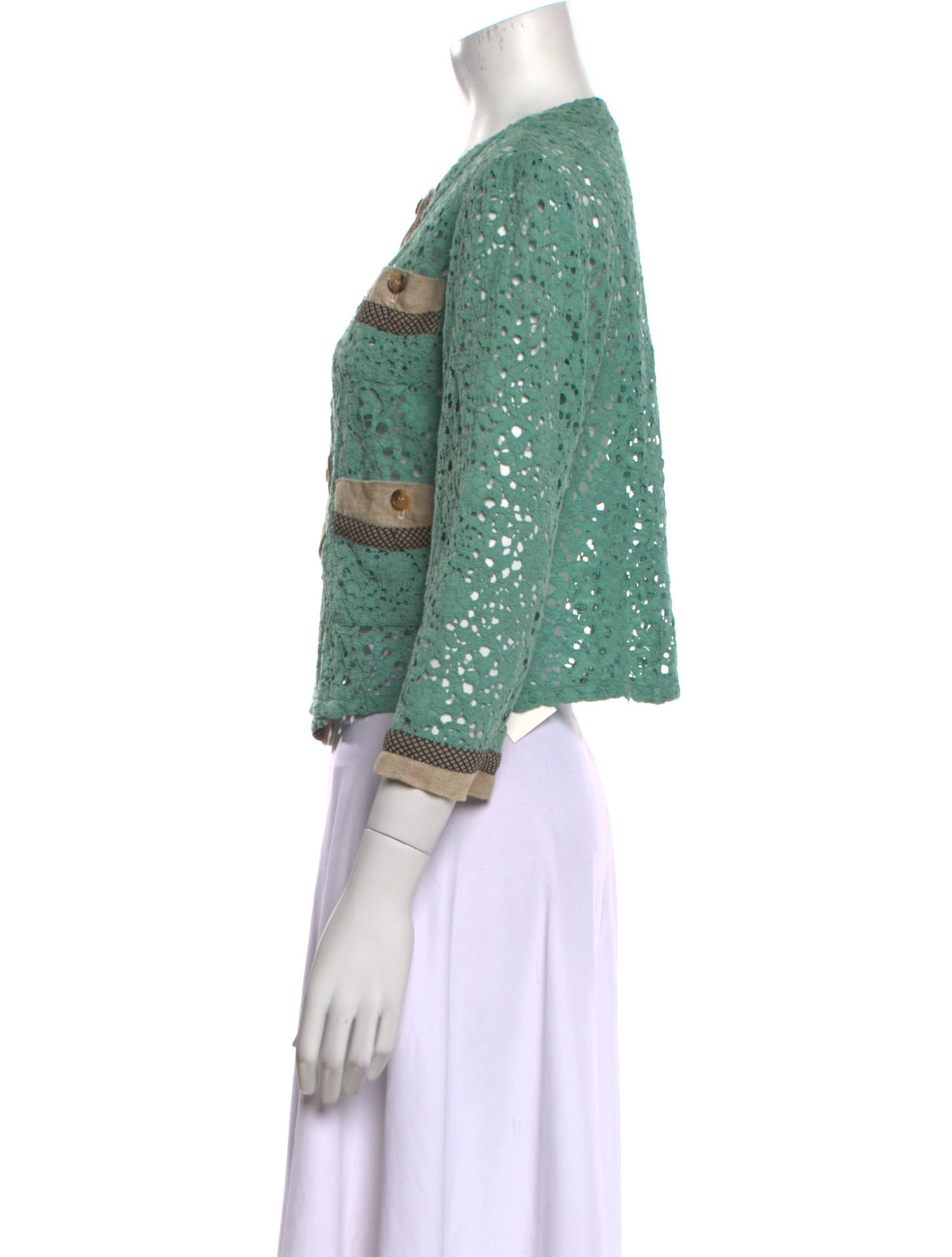 Etro Floral Print Crew Neck Crop Top