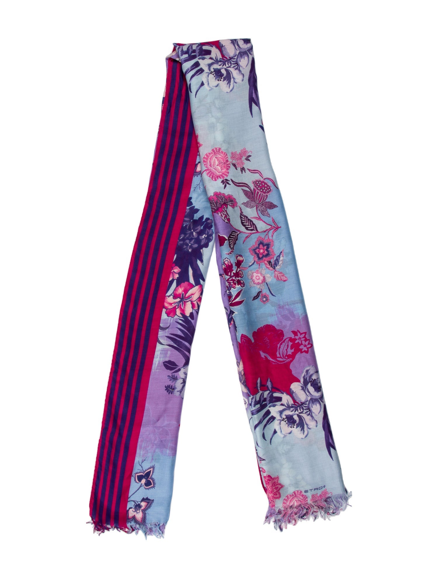 Etro Silk Floral Print Scarf