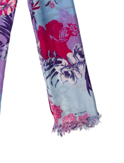 Etro Silk Floral Print Scarf