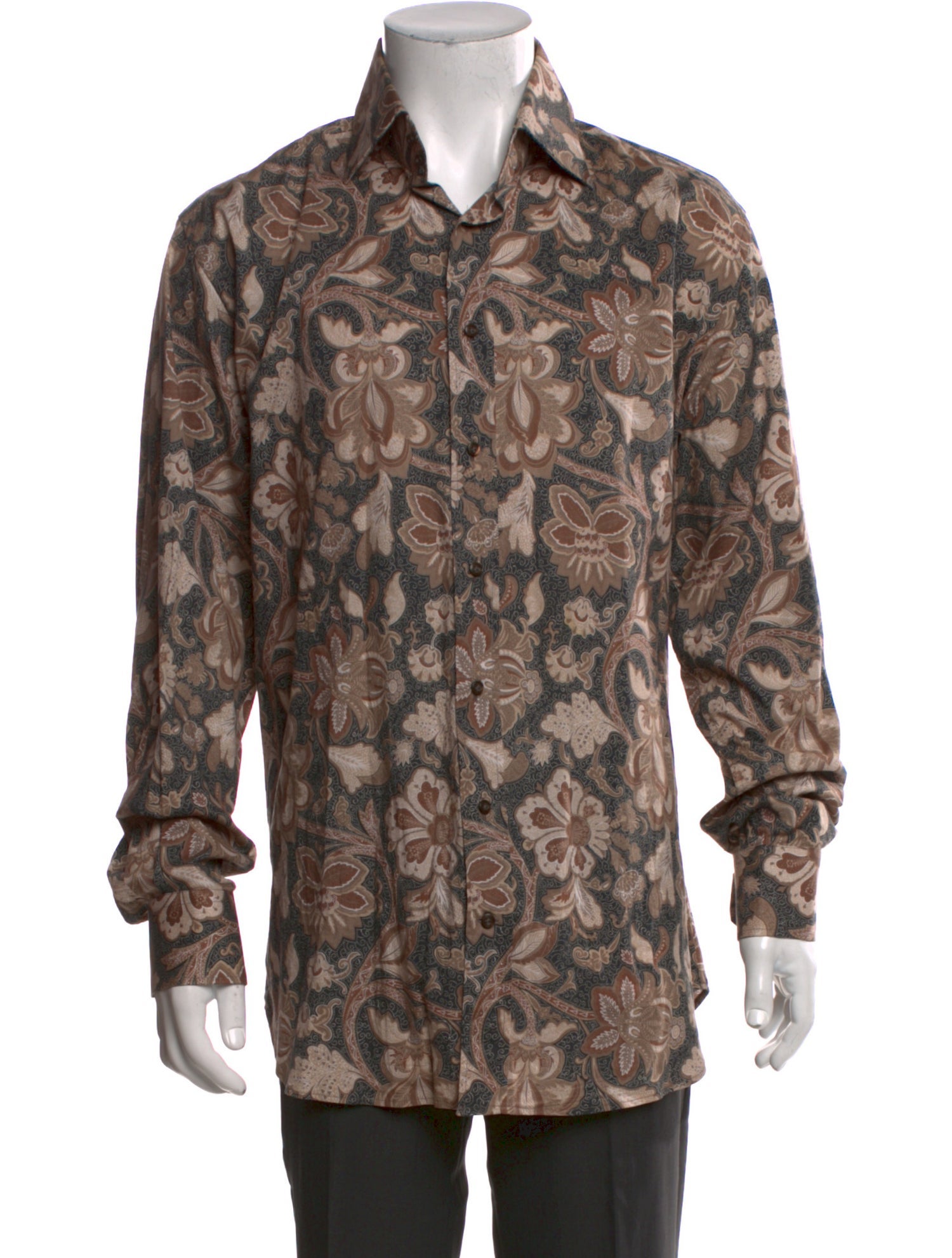 Etro Floral Print Long Sleeve Shirt