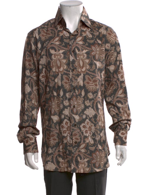 Etro Floral Print Long Sleeve Shirt
