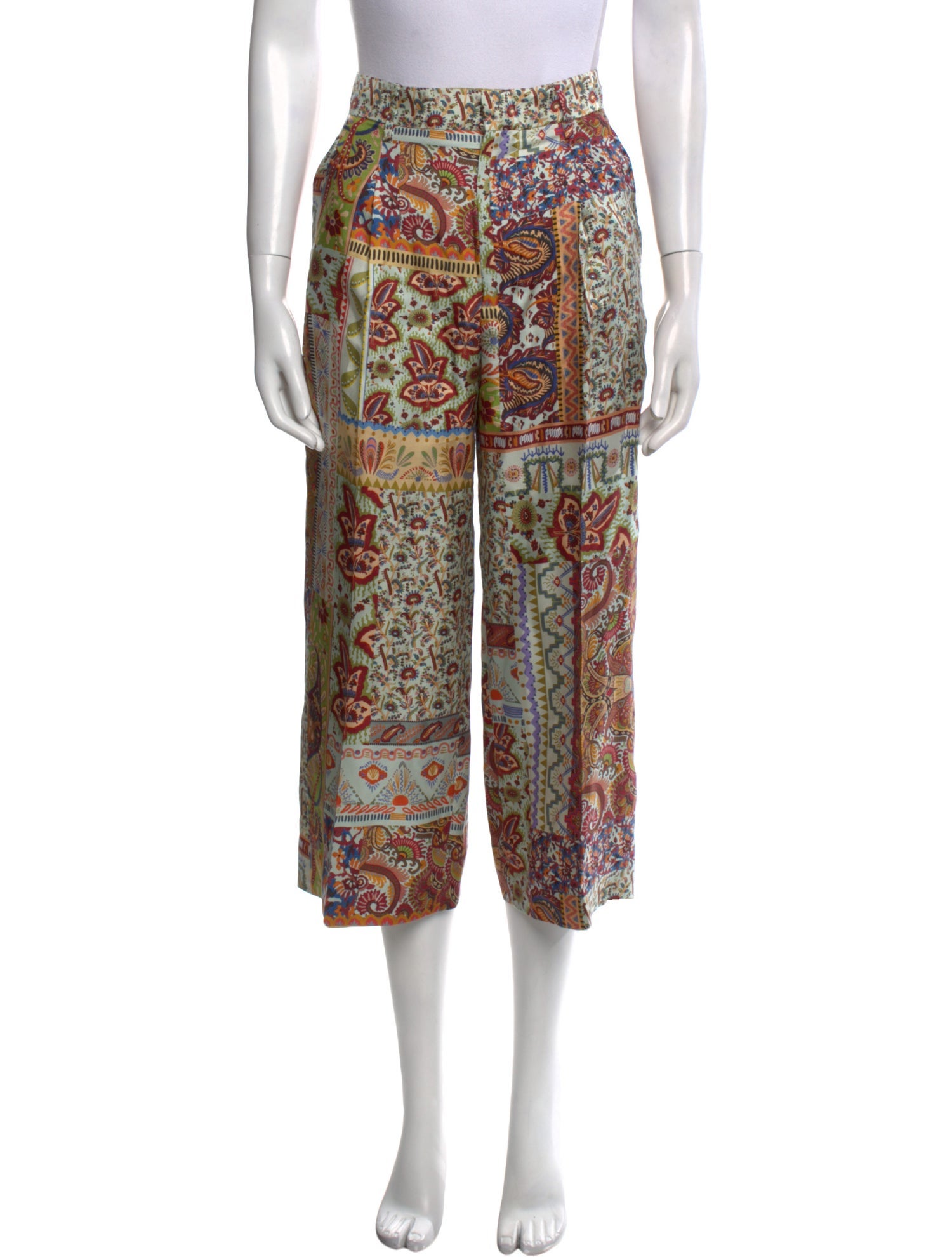 Etro Floral Print Wide Leg Pants