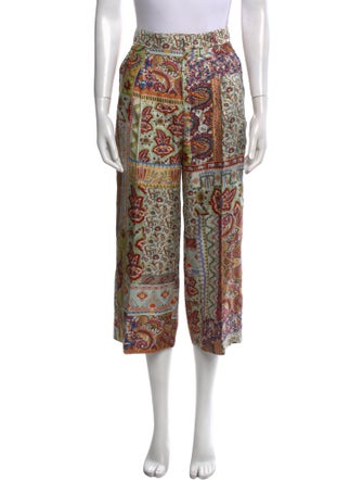 Etro Floral Print Wide Leg Pants