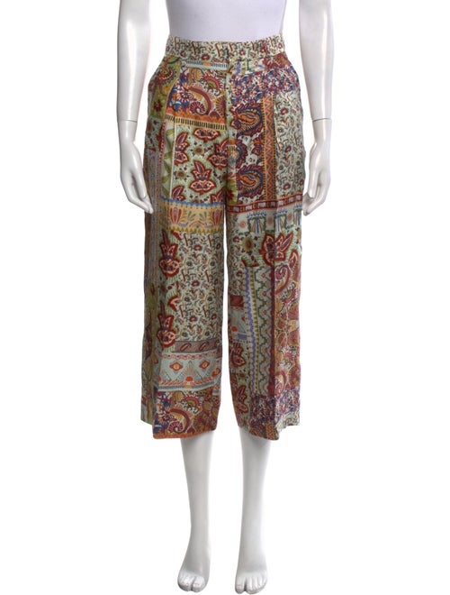 Etro Floral Print Wide Leg Pants