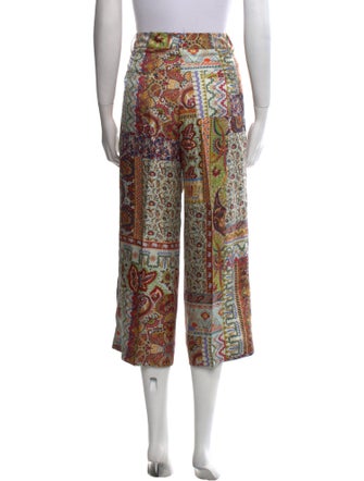Etro Floral Print Wide Leg Pants