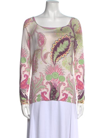 Etro Silk Floral Print Sweater