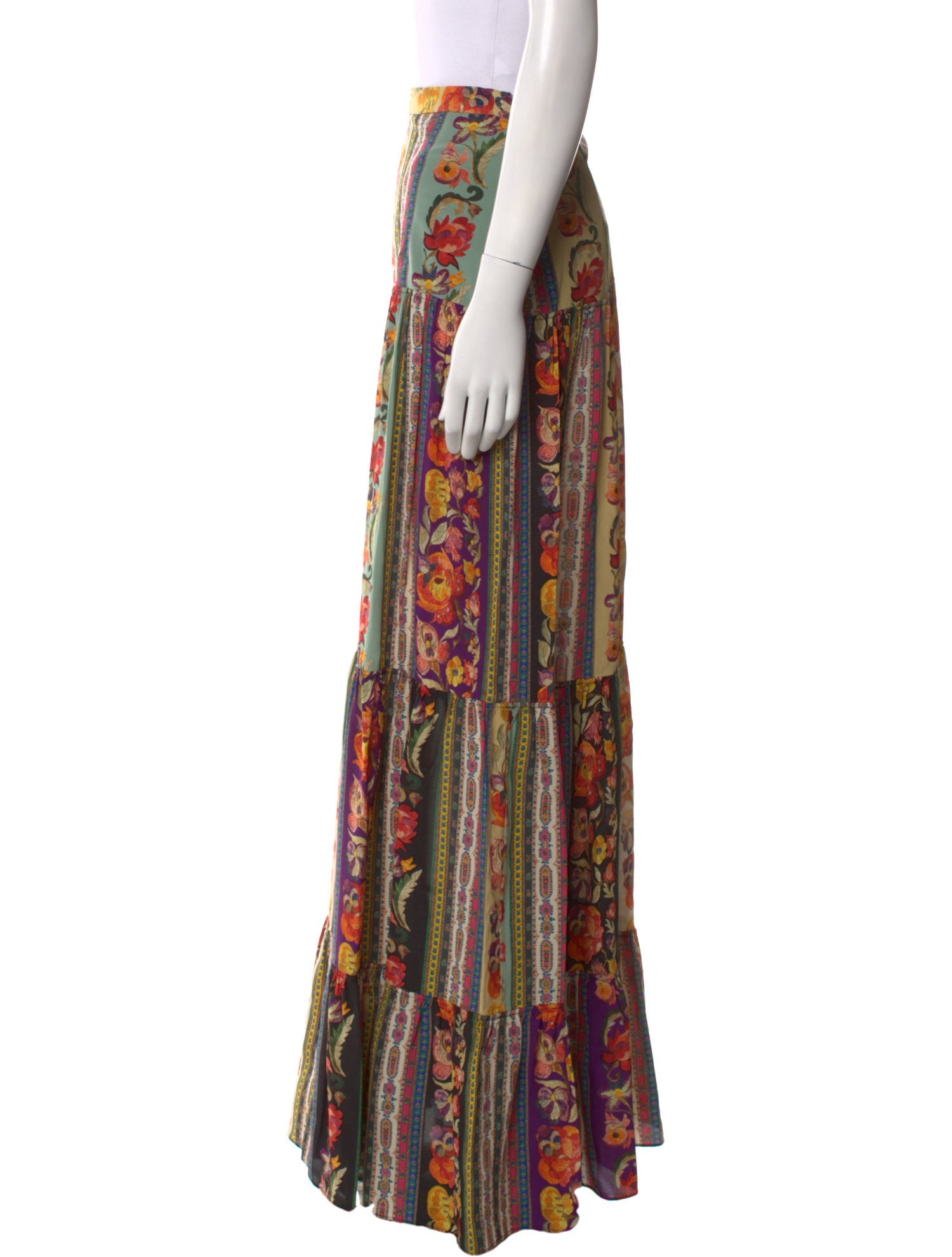Etro Silk Long Skirt