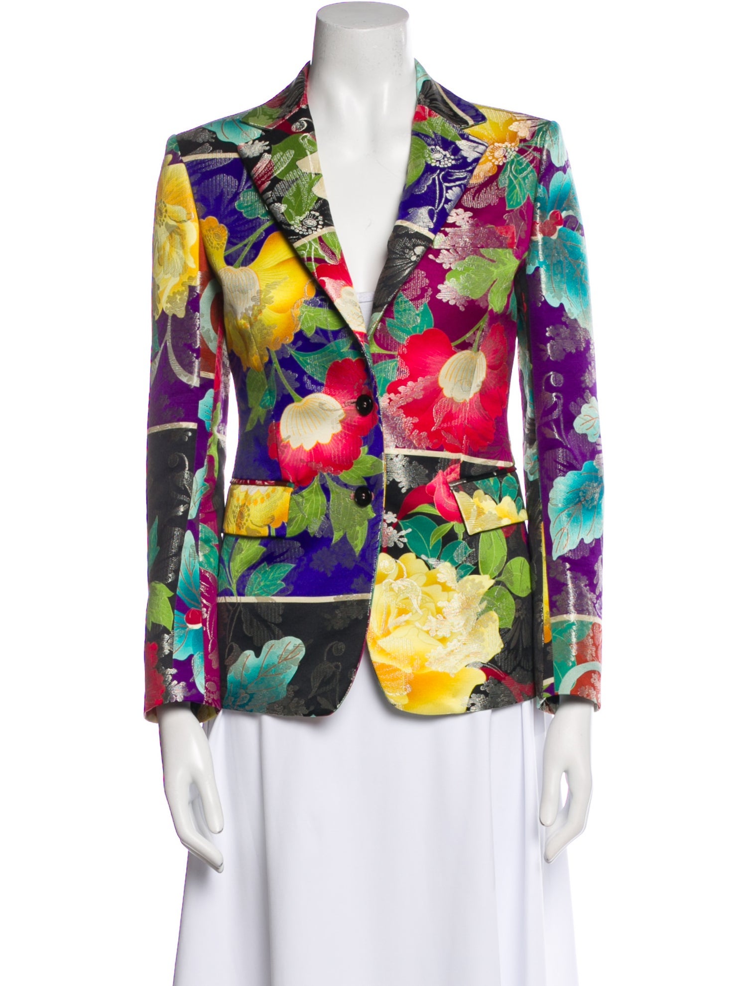 Etro Vintage Floral Print Blazer