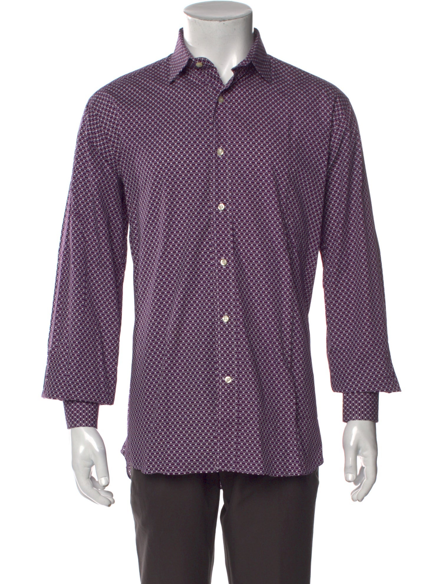 Etro Printed Long Sleeve Dress Shirt