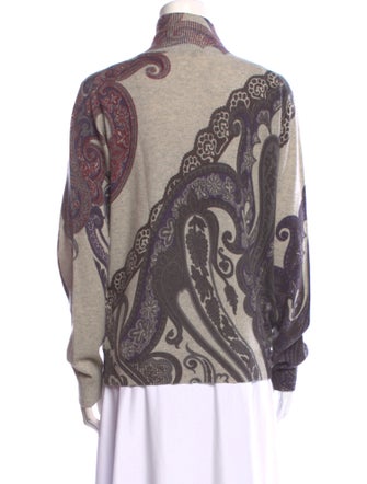 Etro Cashmere Paisley Print Sweater